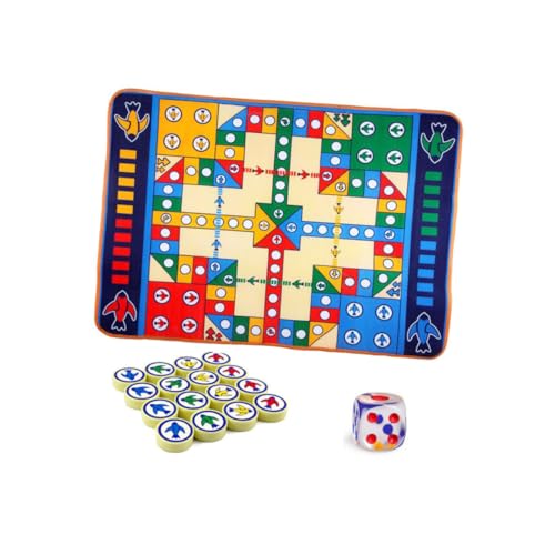 UKCOCO 1Satz Fliegende Schachmatte für Junge Mädchen Krabbelmatte Schachfiguren Lustiges Junge Mädchen Spiel für Partys und Reisen Fördert die Hand Bereich von UKCOCO