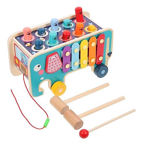UKCOCO 1Satz Hämmerungsspielzeug für Xylophon mit Holzhammer Fördert Musikverständnis und Hand Auge Koordination Montessori für Kreative Lernaktivitäten von UKCOCO