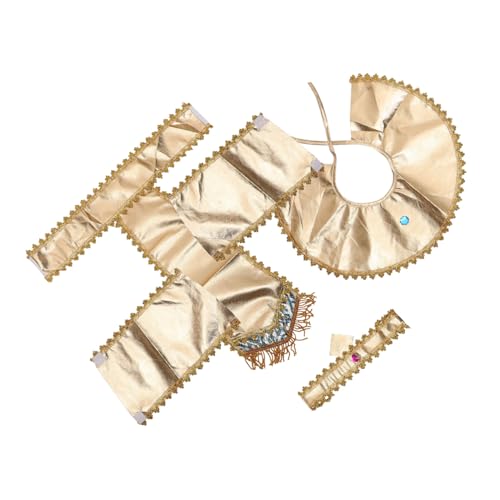 UKCOCO 1Satz Halloween Kostüm Zubehör Ägyptisches Cosplay Kit für Halloween Enthält Gürtel Halskrause Armmanschetten und Kopftuch für Kostümpartys UKCOCO 1Satz Halloween Kostüm Zubehör Ägyptisches Cosplay Kit für Halloween Enthält Gürtel Halskrause Armmanschetten und Kopftuch für Kostümpartys von UKCOCO