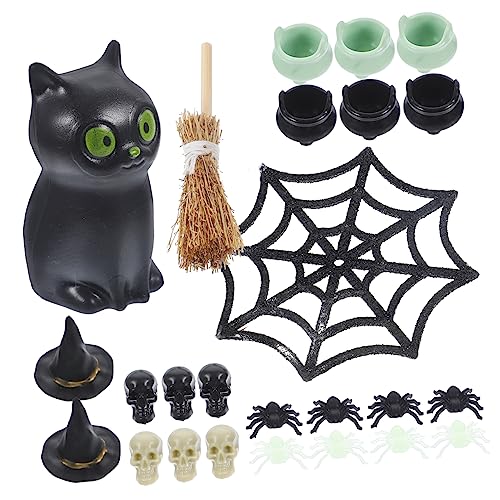 UKCOCO 1Satz Halloween Miniaturfiguren Teiliges Zubehör für Puppenhaus und Tischdekoration Kessel Schädel und Mehr Halloween Partys UKCOCO 1Satz Halloween Miniaturfiguren Teiliges Zubehör für Puppenhaus und Tischdekoration Kessel Schädel und Mehr Halloween Partys von UKCOCO
