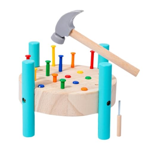 UKCOCO 1Satz Hammerspielzeug für Kleinkinder Klopfspiel mit Bunter und Lernfunktion Fördert Farberkennung und Hand Auge Koordination für Ab Jahren von UKCOCO