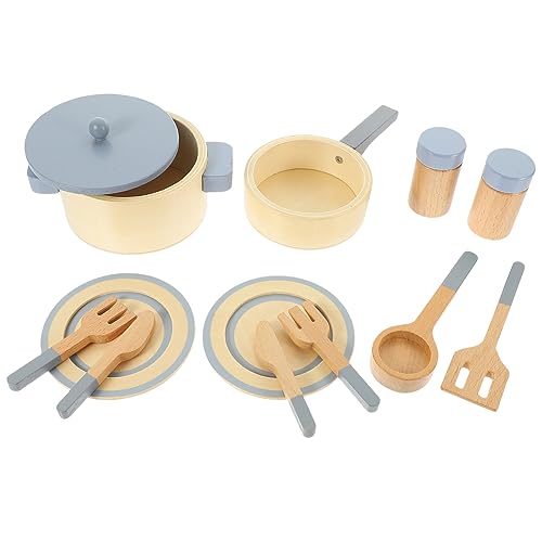 UKCOCO 1Satz Holz Kochgeschirr Spielset für Realistisches Kinderküchengeschirr Set aus Hochwertigem Holz Fördert Kreativität und Fantasie für Rollenspiele und Interaktives UKCOCO 1Satz Holz Kochgeschirr Spielset für Realistisches Kinderküchengeschirr Set aus Hochwertigem Holz Fördert Kreativität und Fantasie für Rollenspiele und Interaktives von UKCOCO