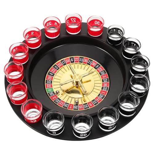 UKCOCO 1Satz Interaktives Shot Roulette Lustiges Trinkspiel Set Mit Brett Für Partys Und Feiern Gläsern Für Unvergessliche Trinkspiele von UKCOCO