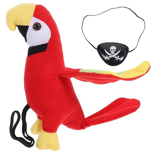 UKCOCO 1Satz Lebensechte Papageienmodelle Piratenkostüm Zubehör für Halloween und Mottopartys Kreatives Vogelornament für Kindergeburtstage und Bühnenaufführungen Teilig von UKCOCO