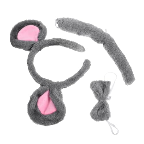 UKCOCO 1Satz Mäuse Stirnband Set für Cosplay Fliege für Halloween und Kostümpartys Weiche und Bequeme Materialien Perfektes Accessoire für Tierkostüme von UKCOCO