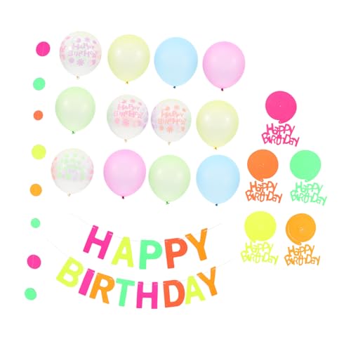 UKCOCO 1Satz Neon Geburtstagsdekorationsset Leuchtende Partybanner und Ballons für Jungen Komplettes für Hochzeiten und Geburtstagsfeiern Einfache Einrichtung und Vielseitige UKCOCO 1Satz Neon Geburtstagsdekorationsset Leuchtende Partybanner und Ballons für Jungen Komplettes für Hochzeiten und Geburtstagsfeiern Einfache Einrichtung und Vielseitige von UKCOCO