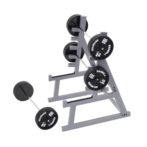 UKCOCO 1Satz Puppenhaus Fitness Accessoire mit Langhantelständer Teiliges Möbelset für Puppenhäuser Kreativer Stifthalter im Stil Zubehör für Dekoration von UKCOCO