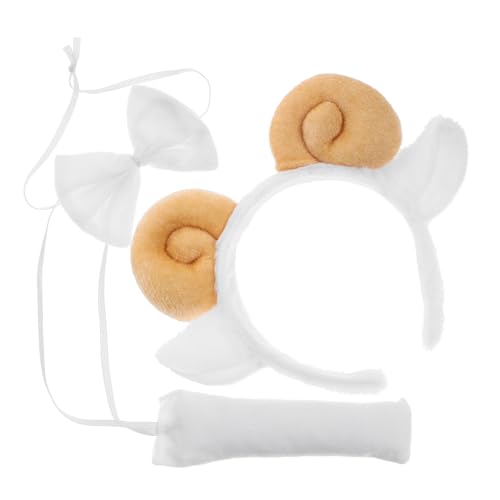 UKCOCO 1Satz Schafkostümzubehör Stirnband und Fliege für Halloween Cosplay und Partys Süßes Tierkostüm Zubehör für Erwachsene UKCOCO 1Satz Schafkostümzubehör Stirnband und Fliege für Halloween Cosplay und Partys Süßes Tierkostüm Zubehör für Erwachsene von UKCOCO