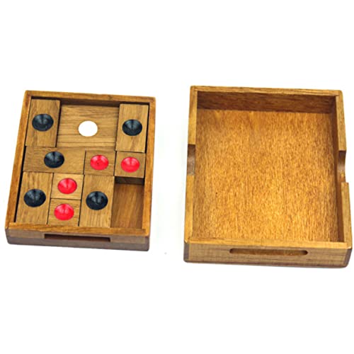 UKCOCO 1Stück Holz Schachbrett mit Bunten Klassisches Schachspiel für Lehrreiches für Entwicklung Logikfähigkeiten und Langlebig von UKCOCO