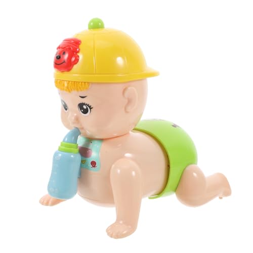 UKCOCO 1Stück Kriechende Babypuppe ohne Batterie Elektrisches mit Musik und Lichtern Kreatives Krabbelndes für Kleinkinder Fördert Bewegungsfreude und Interaktion Gelb UKCOCO 1Stück Kriechende Babypuppe ohne Batterie Elektrisches mit Musik und Lichtern Kreatives Krabbelndes für Kleinkinder Fördert Bewegungsfreude und Interaktion Gelb von UKCOCO
