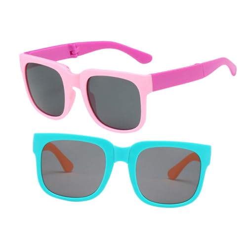 UKCOCO 2 Paare Faltbare Sonnenbrillen Stylische Robuste PC Sonnenbrille mit Verstellbaren Bügeln für Jungen und Mädchen Leicht zu Reinigen für Strand Festival und Alltag UKCOCO 2 Paare Faltbare Sonnenbrillen Stylische Robuste PC Sonnenbrille mit Verstellbaren Bügeln für Jungen und Mädchen Leicht zu Reinigen für Strand Festival und Alltag von UKCOCO