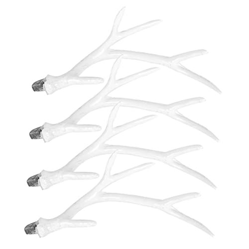 UKCOCO 2 Paare Imitationshirschhorn DIY Kopfschmuck Zubehör Überzogen Kreative Geweih Haarschmuck Dekoration für Festliche Kostüm und Bastelprojekte von UKCOCO
