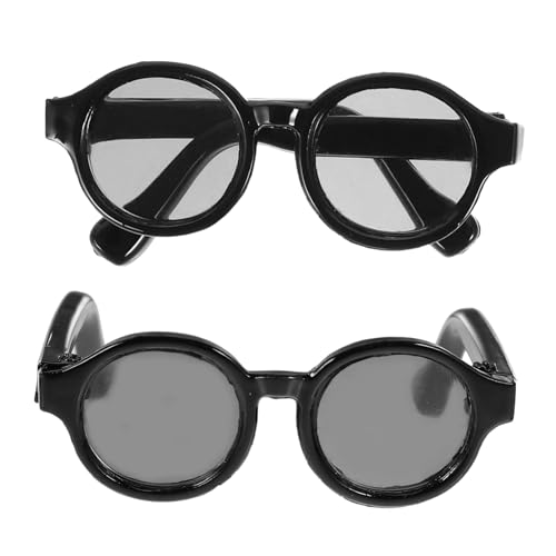 UKCOCO 2 Paare Mini Sonnenbrillen für Puppen Kreative Accessoires für Stilvolle Puppenoutfits für DIY Projekte und Puppenmode von UKCOCO