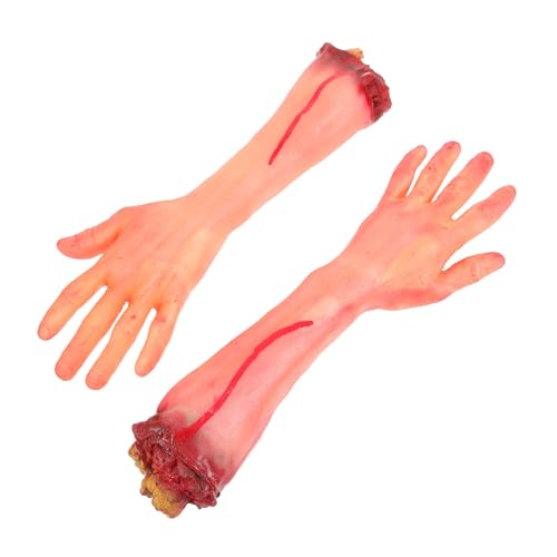 UKCOCO 2 Stck Teiliges Halloween Realistische Abgetrennte Hände Blutige Gefälschte Arme als Gruselige Deko für Horror Party Halloween Kostüm Haunted House Cosplay und Scherzartikel UKCOCO 2 Stck Teiliges Halloween Realistische Abgetrennte Hände Blutige Gefälschte Arme als Gruselige Deko für Horror Party Halloween Kostüm Haunted House Cosplay und Scherzartikel von UKCOCO