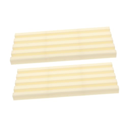 UKCOCO 2 Stück Pokerhalterung Dominohalter Racks Domino Basisständer Spielkartenhalter Domino Ständerhalter Kartenhalter Standposition Kartenhalter Domino Rack Kunststoff Beige von UKCOCO