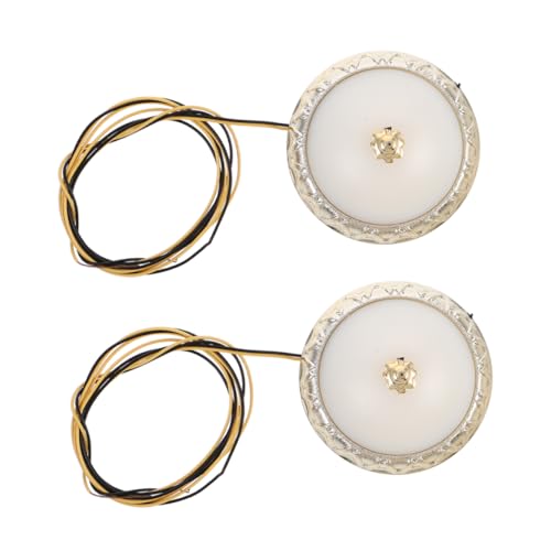 UKCOCO 2 Stück Puppenhaus-Deckenlampe Mini-Puppenhauslichter Miniatur-Puppenstubenlampe Puppenhausdekoration Miniatur-Simulationslampe Miniatur-Deckenlampe Plastik Beige von UKCOCO