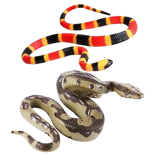 UKCOCO 2 Stück Realistisches Teiliges Schlangenspielzeug Detailgetreue Kunststoff Schlangenmodelle als Halloween Deko Party Streich und Lernspielzeug für Realistische Reptilien UKCOCO 2 Stück Realistisches Teiliges Schlangenspielzeug Detailgetreue Kunststoff Schlangenmodelle als Halloween Deko Party Streich und Lernspielzeug für Realistische Reptilien von UKCOCO