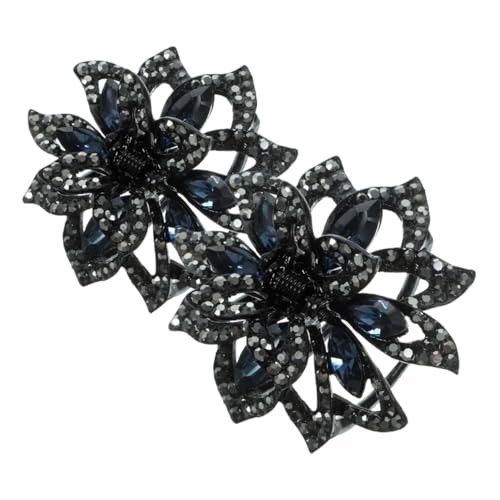 UKCOCO 2 Stück Strass-Greifer im koreanischen Stil haarschmuck Blumenclips für Damen kleine Blumenklammern Blume Haarklammern Krallenclip mit Strasssteinen Kristall von UKCOCO