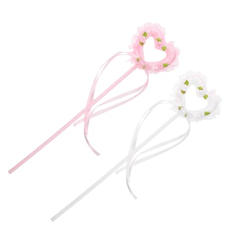 UKCOCO 2 Stück Teiliges Feenstab Herzform in Weiß und Leicht Gripbar für Geburtstagsgeschenke Cosplay Bühnenauftritte und Partydeko für Mädchen UKCOCO 2 Stück Teiliges Feenstab Herzform in Weiß und Leicht Gripbar für Geburtstagsgeschenke Cosplay Bühnenauftritte und Partydeko für Mädchen von UKCOCO