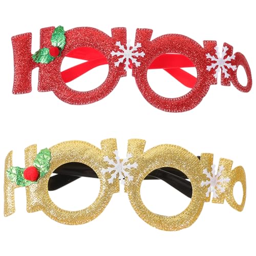 UKCOCO 2 Stück Teiliges Weihnachtsbrillen aus Lustige Partybrillen in Rot und Gold Weihnachtliche Deko für Erwachsene und Xmas Brillen für Festliche Kostüme und Feiern UKCOCO 2 Stück Teiliges Weihnachtsbrillen aus Lustige Partybrillen in Rot und Gold Weihnachtliche Deko für Erwachsene und Xmas Brillen für Festliche Kostüme und Feiern von UKCOCO