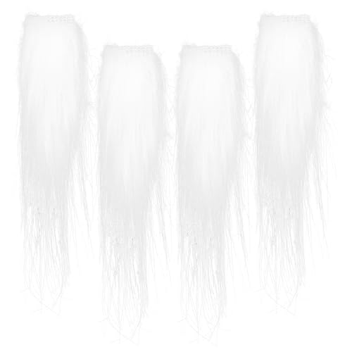 UKCOCO 2 Stück Weihnachtsmann-augenbrauen, Falsche Weiße Augenbrauen für Die Weihnachtsfeier, Cosplay-kostüm-Requisiten, Maskeraden-zubehör (weiß) von UKCOCO