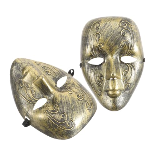 UKCOCO 2 Stück weißer Fuchs Kostümmasken für Erwachsene Wolfsmaske Katzenfrauenmaske schwarze Halloween-Maske Augennetz für Maske Schreimaske der Regen Wolfsschädelmaske Plastik Golden UKCOCO 2 Stück weißer Fuchs Kostümmasken für Erwachsene Wolfsmaske Katzenfrauenmaske schwarze Halloween-Maske Augennetz für Maske Schreimaske der Regen Wolfsschädelmaske Plastik Golden von UKCOCO