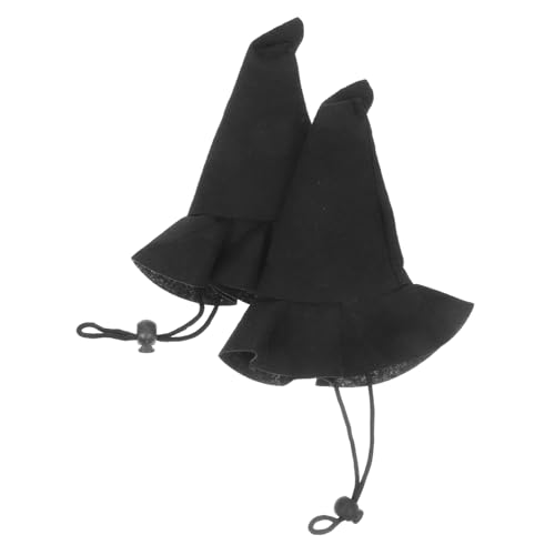 UKCOCO 2 Stücke Mini Hexenhut Tuch Miniatur Hut Für Handwerk Halloween Decor Puppe Zubehör Pet Kopfschmuck DIY Material UKCOCO 2 Stücke Mini Hexenhut Tuch Miniatur Hut Für Handwerk Halloween Decor Puppe Zubehör Pet Kopfschmuck DIY Material von UKCOCO