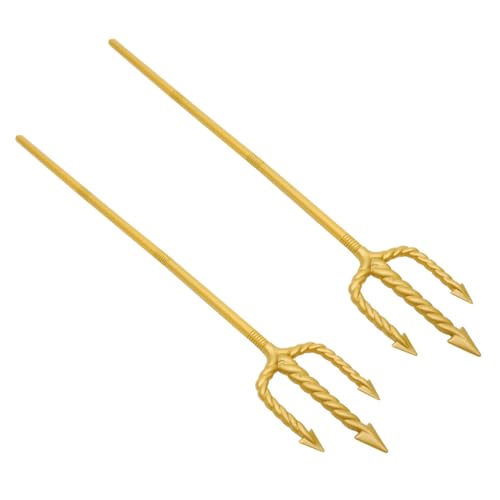 UKCOCO 2 Stücke Spirale Dreizack Dreizack Mitarbeiter Dreizack Kostüm Prop Dreizack Prop Dreizack Goldene Kunststoff UKCOCO 2 Stücke Spirale Dreizack Dreizack Mitarbeiter Dreizack Kostüm Prop Dreizack Prop Dreizack Goldene Kunststoff von UKCOCO