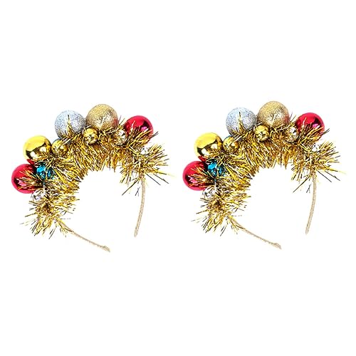 UKCOCO 2 Stücke Weihnachts Haarschmuck für Bunte Ball Haarreifen Leichter und Haltbarer Kopfschmuck für Festliche Anlässe für Weihnachten und Partys von UKCOCO