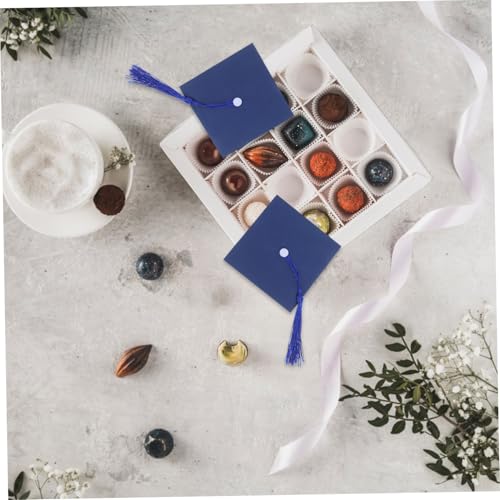 UKCOCO 20 Stück Mini Abschlusskappen Cake Topper Festliche Tortendeko für Kindergarten Uni Kreative Candy Bottle Dekoration Stilvolle Partyaccessoires für Graduation Feiern von UKCOCO