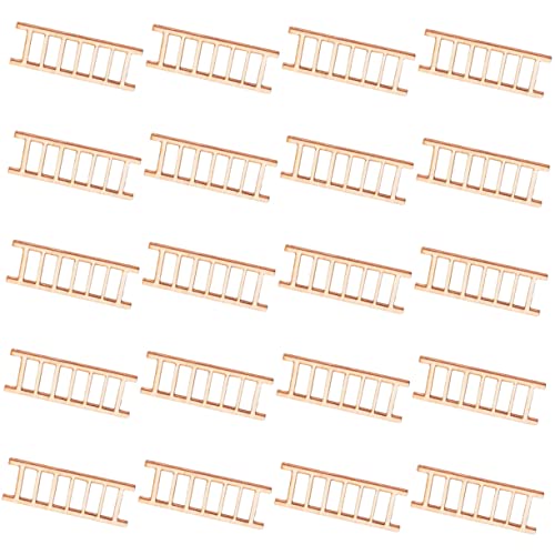 UKCOCO 20 Stück Mini Holzleitern Teiliges für Puppenhaus Zubehör DIY Miniatur Dekoration für Miniaturgärten und Fotografie Sicheres Langlebiges Holzmaterial von UKCOCO