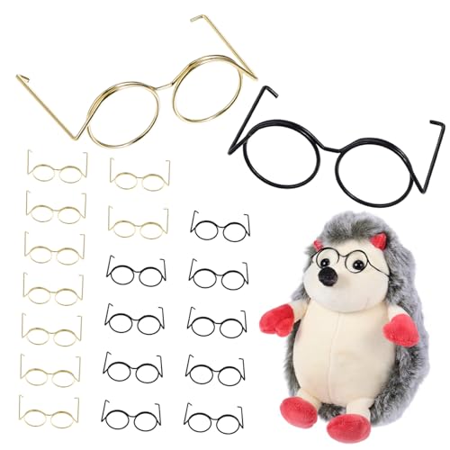 UKCOCO 20 Stück Mini Metallbrillen Teiliges Miniatur Drahtbrillen ohne Gläser Puppen Kostümzubehör in Gold und Schwarz zum Basteln und Verzieren von Puppen und Modellen UKCOCO 20 Stück Mini Metallbrillen Teiliges Miniatur Drahtbrillen ohne Gläser Puppen Kostümzubehör in Gold und Schwarz zum Basteln und Verzieren von Puppen und Modellen von UKCOCO