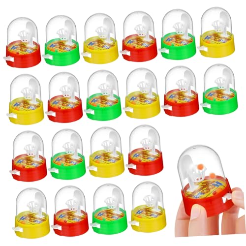 UKCOCO 20 Stück Teiliges Finger Basketball aus Hochwertigem Kunststoff Bunt Sicher und Robust Geeignet für Indoor und Kindergarten Interaktives Mini Basketball Spiel für Zufällige Farbe von UKCOCO