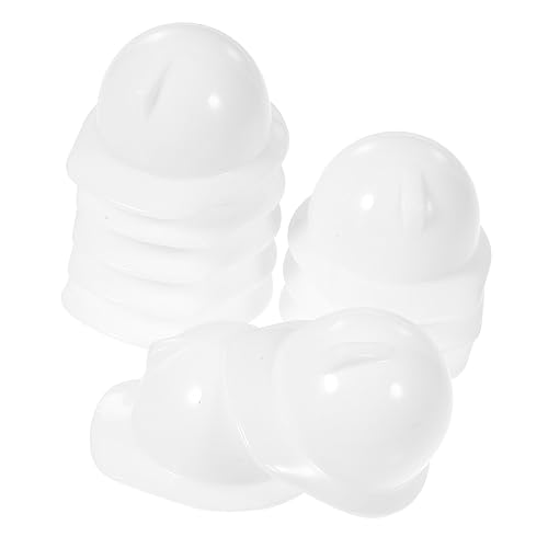 UKCOCO 20 Stück Teiliges Miniatur Sicherheitshelme aus Robustem Kunststoff Leichte Mini Bauhelme als Puppen und Haustierdekoration für Party und DIY Kostümzubehör in Weiß von UKCOCO