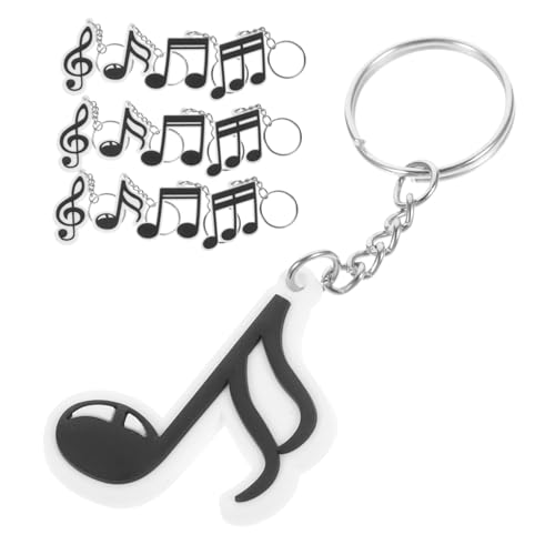 UKCOCO 20 Stück Teiliges Musik Schlüsselanhänger PVC Musiknoten Anhänger Kreative Schlüsselhalter Musik Party Dekoration Zubehör von UKCOCO