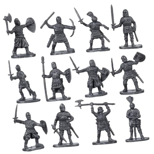 UKCOCO 200 Stücke Miniatur Menschenfiguren für Kinder Realistische Soldaten Modelle Sandtisch Dekoration Mittelalterliche Tiny Figuren für Miniaturszenen von UKCOCO