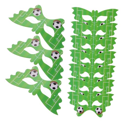 UKCOCO 20Stücke Fußball Themenmaske Papiermasken für Partys für Geburtstagsfeiern Karneval und Cosplay Sicheres und Langlebiges Material Festliche von UKCOCO
