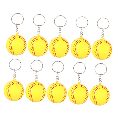UKCOCO 20Stücke Gelbe Baseball Schlüsselanhänger Sportliche PU Schlüsselringe für Dekorative Anhänger für Taschen Schlüssel und zu Jedem UKCOCO 20Stücke Gelbe Baseball Schlüsselanhänger Sportliche PU Schlüsselringe für Dekorative Anhänger für Taschen Schlüssel und zu Jedem von UKCOCO