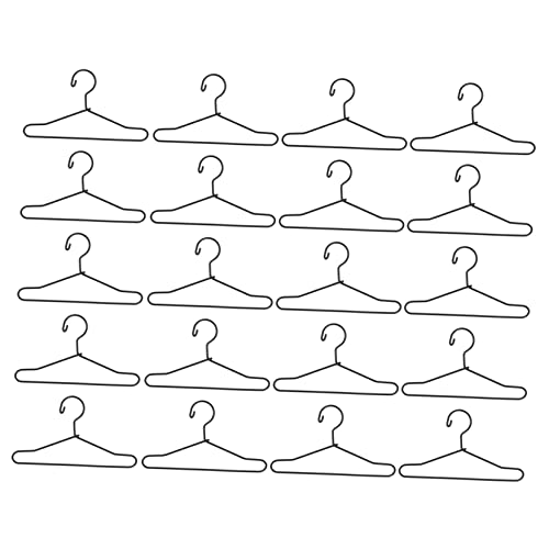 UKCOCO 20Stücke Mini Puppen Kleiderbügel aus Metall Praktische Puppenmantelhalter für Puppenzubehör zum Aufhängen von Puppenkleidern Verbesserung von UKCOCO