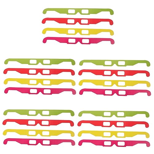 UKCOCO Sonnenbrillen Für Kinder 20st 3d-feuerwerksbrille Schnapsgläser Kind Lichter Eben Doppellagiger 250g-karton Partybrille von UKCOCO