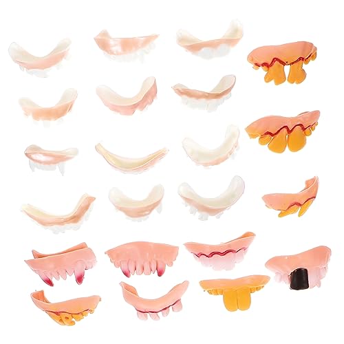 UKCOCO 22Stücke Halloween Falsche Zähne Cosplay Requisiten für Gruselige Partys Fleischfarben und Zähnen für Kostümpartys und Scherze UKCOCO 22Stücke Halloween Falsche Zähne Cosplay Requisiten für Gruselige Partys Fleischfarben und Zähnen für Kostümpartys und Scherze von UKCOCO