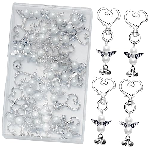 UKCOCO 22Stücke Herz Bell Schlüsselanhänger Handgefertigte Modeschlüsselkette für Hochzeiten Geburtstagsfeiern und DIY Projekte Einzigartige Souvenirgeschenke von UKCOCO
