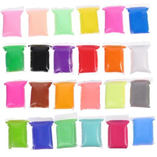 UKCOCO 24 Packungen Teiliges Modellier für Ungiftige Flexible Farbige Knetmasse zum Basteln von DIY Tierfiguren Schmuck und Schlüsselanhängern Leicht Mischbar Langlebig und Vielseitig von UKCOCO