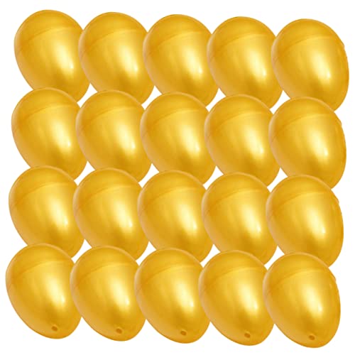UKCOCO 24 Stück Teiliges Goldene Kunststoff Eier Wiederbefüllbare Ei Förmige Geschenkboxen Partydekoration für Kreative Verpackung für Süßigkeiten und Kleine Geschenke UKCOCO 24 Stück Teiliges Goldene Kunststoff Eier Wiederbefüllbare Ei Förmige Geschenkboxen Partydekoration für Kreative Verpackung für Süßigkeiten und Kleine Geschenke von UKCOCO