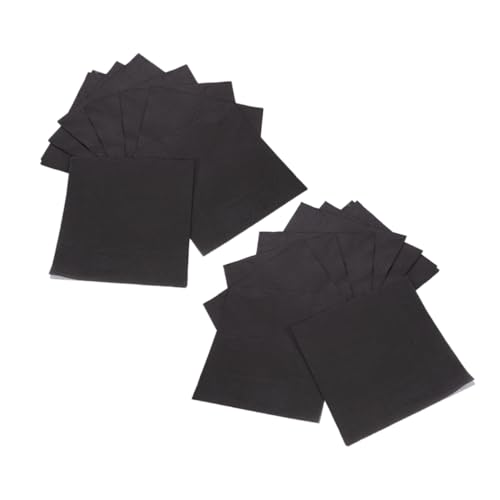 UKCOCO 25 Stück Mittagsserviette Urlaub Servietten Papier Cocktailservietten Party -Servietten Servietten für Verlobungsfeiern marineblaue Servietten Gästeservietten Schwarz von UKCOCO