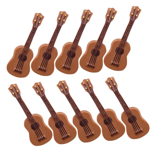 UKCOCO 25Stücke Kreative Gitarre Teiliges aus Harzmaterial Simulierte Musikinstrumente für Puppenhaus Dekoration Langlebige und Bruchsichere Miniaturgitarren für Stilvolle von UKCOCO