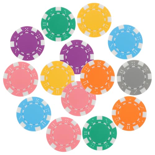 UKCOCO Kunststoff Spielchips für Poker und Brettspiele Rund 28 Stück Zählchips für Turniere von UKCOCO
