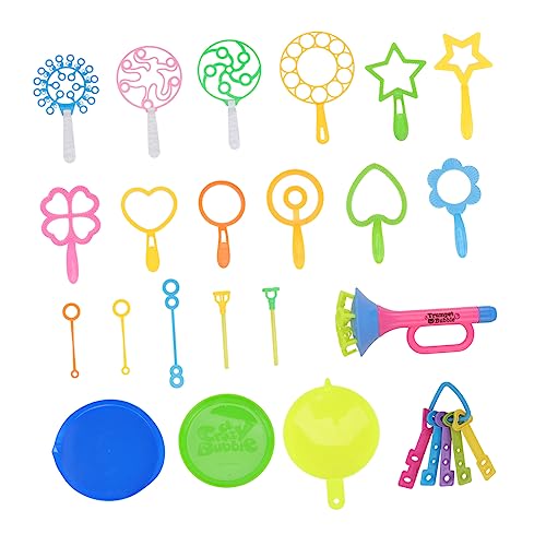 UKCOCO 29Stücke Teiliges Seifenblasen für Lustiges Cartoon mit Tragbaren Blasstäben und Praktischen Wassertablette für Outdoor Aktivitäten und Partys von UKCOCO
