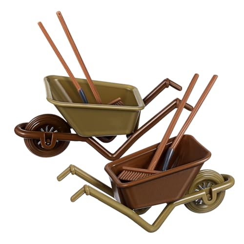 UKCOCO 2Sätze Miniaturmodell für Mini Hausdekoration Mini Dekorative Farm Tools für Kreative und DIY Projekte Zufällige Farben Langlebig und Detailreich von UKCOCO