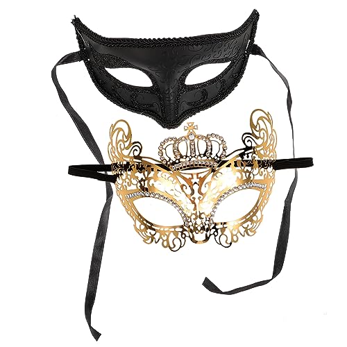 UKCOCO 2Stücke Metall Halbgesichtsmasken für Halloween Karneval Maskerade Cosplay Hohlmasken für Partys Besondere Anlässe UKCOCO 2Stücke Metall Halbgesichtsmasken für Halloween Karneval Maskerade Cosplay Hohlmasken für Partys Besondere Anlässe von UKCOCO